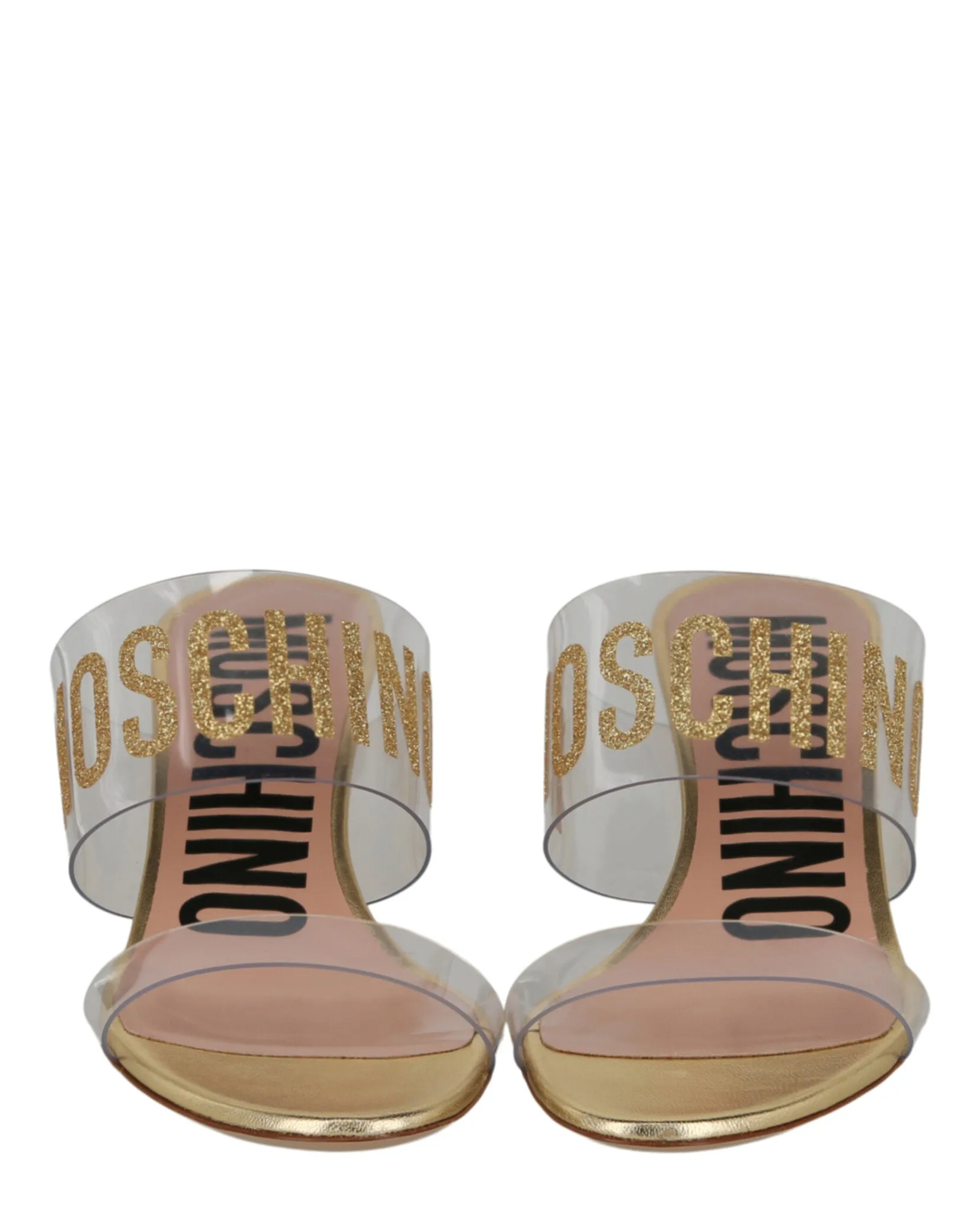 Glitter Logo Heel Sandals