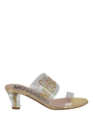 Glitter Logo Heel Sandals