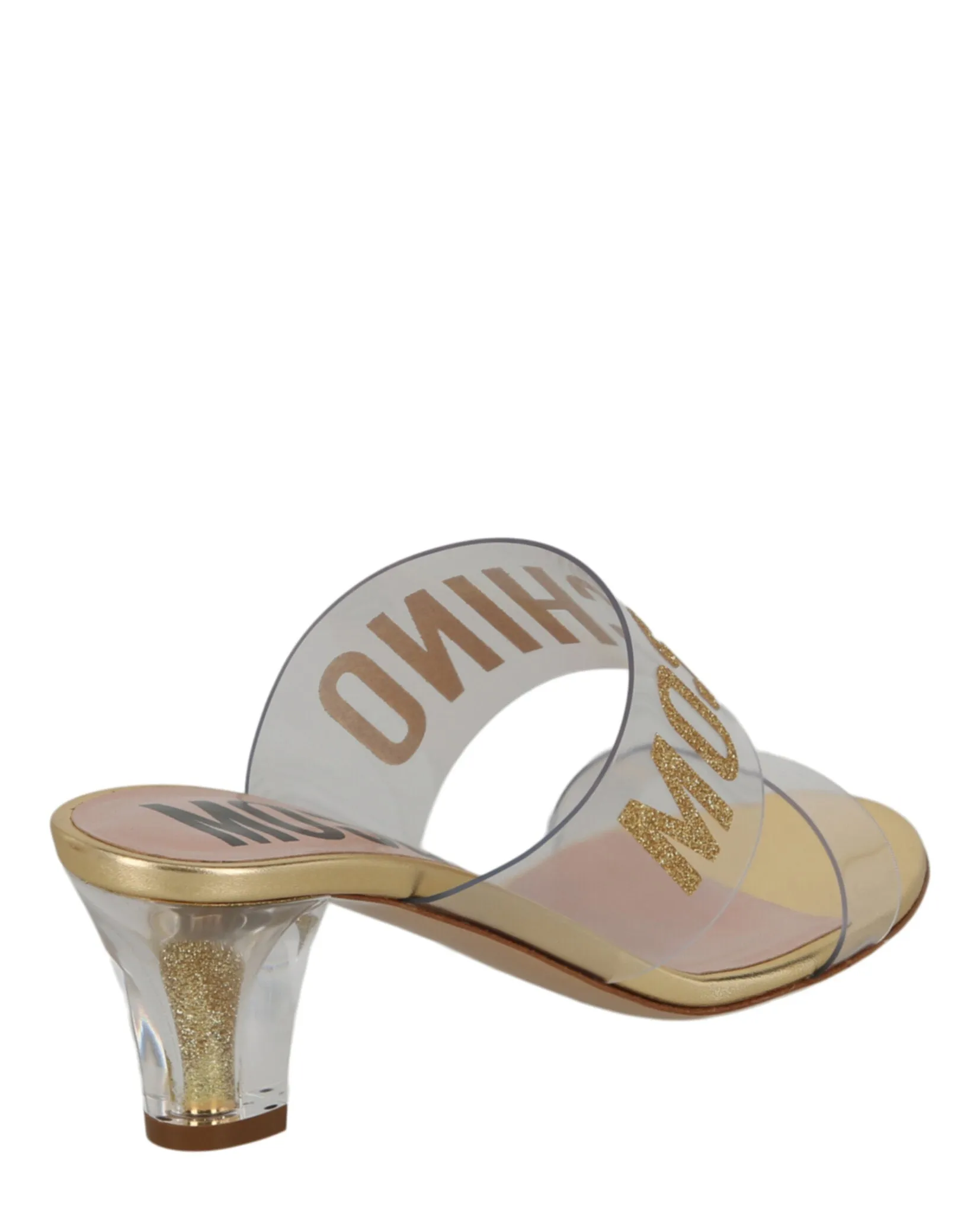 Glitter Logo Heel Sandals