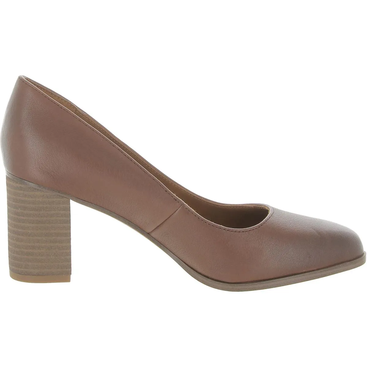 Gloria Womens Leather Slip-On Pumps
