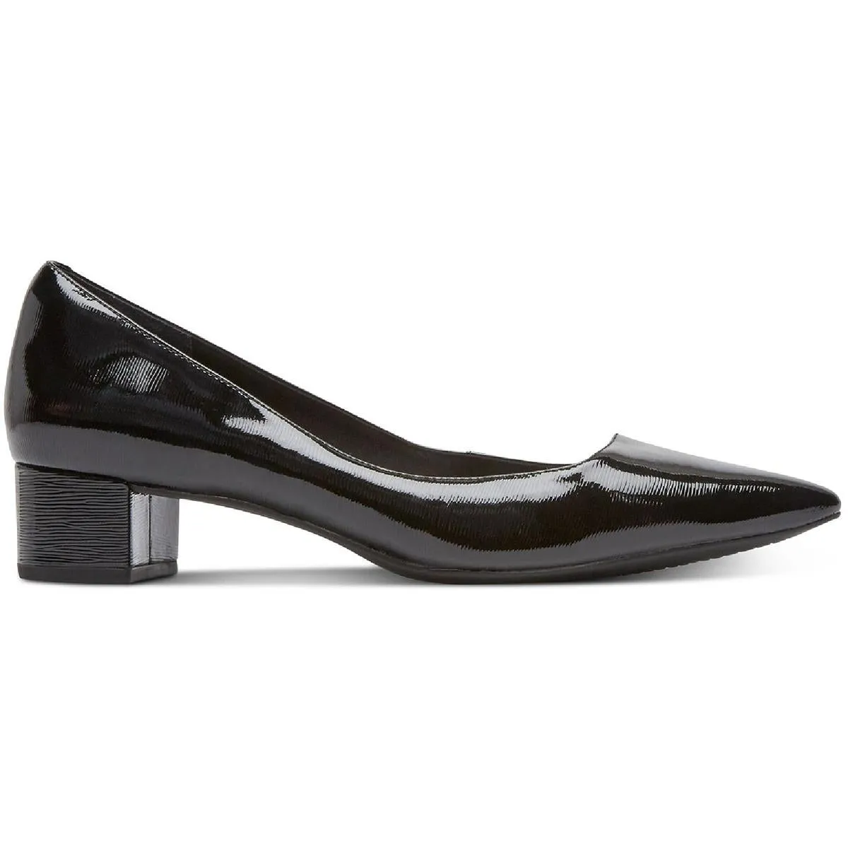 Gracie Womens Leather Slip On Block Heels