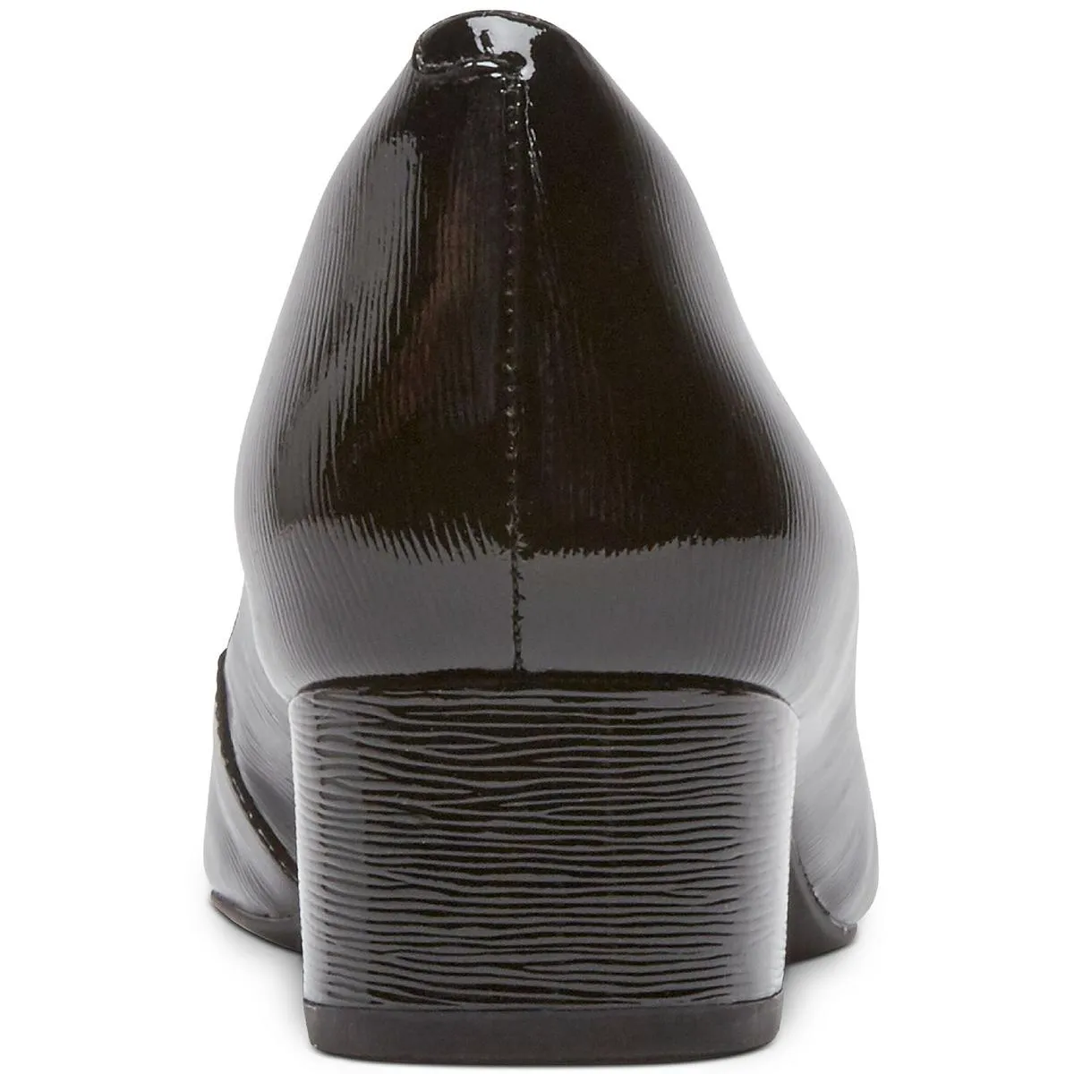 Gracie Womens Leather Slip On Block Heels