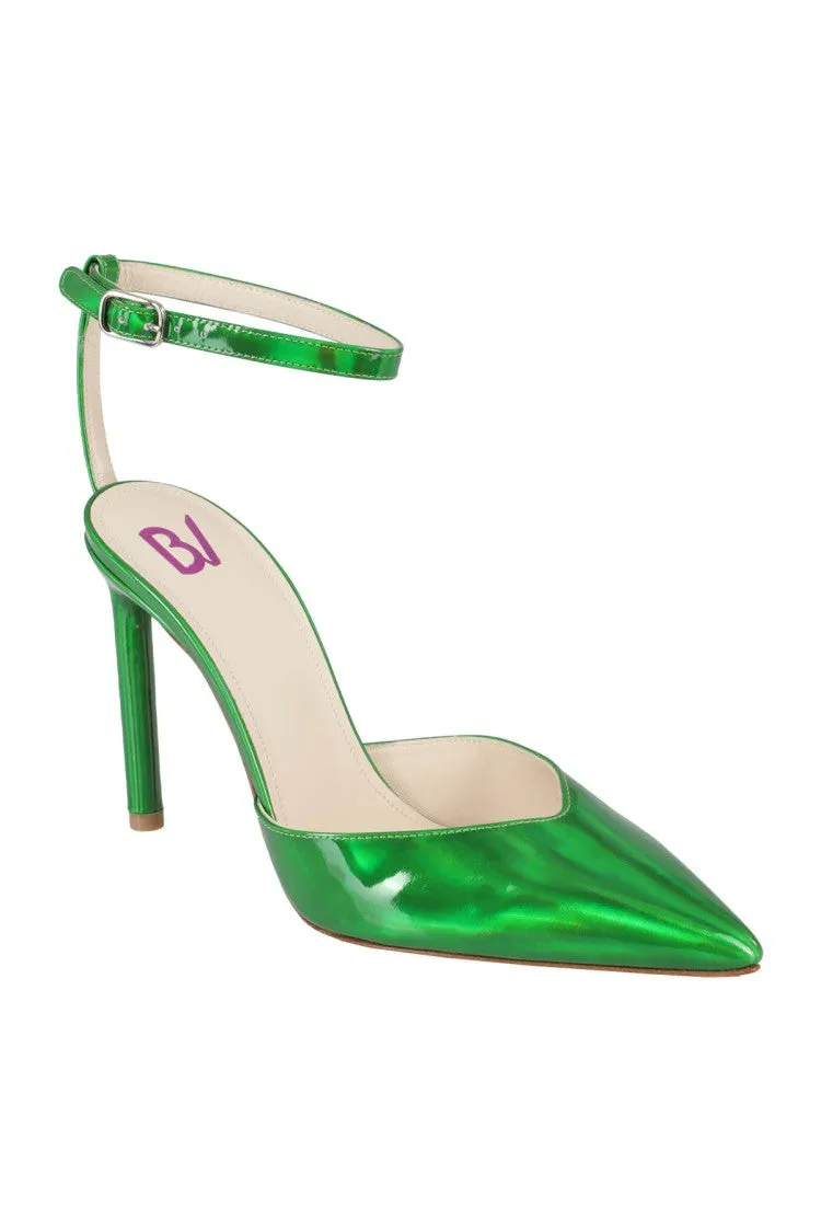 Green Patent Leather Pumps