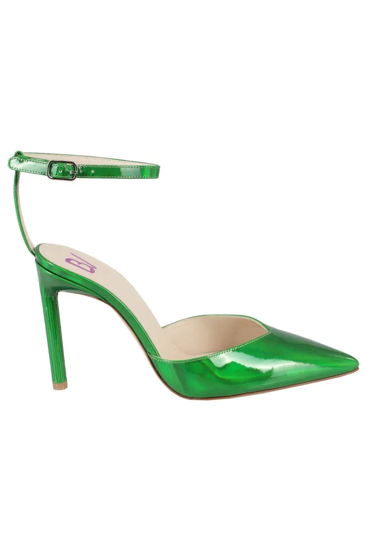 Green Patent Leather Pumps