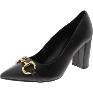 Gruff Womens Faux Leather Pointed Toe Pumps