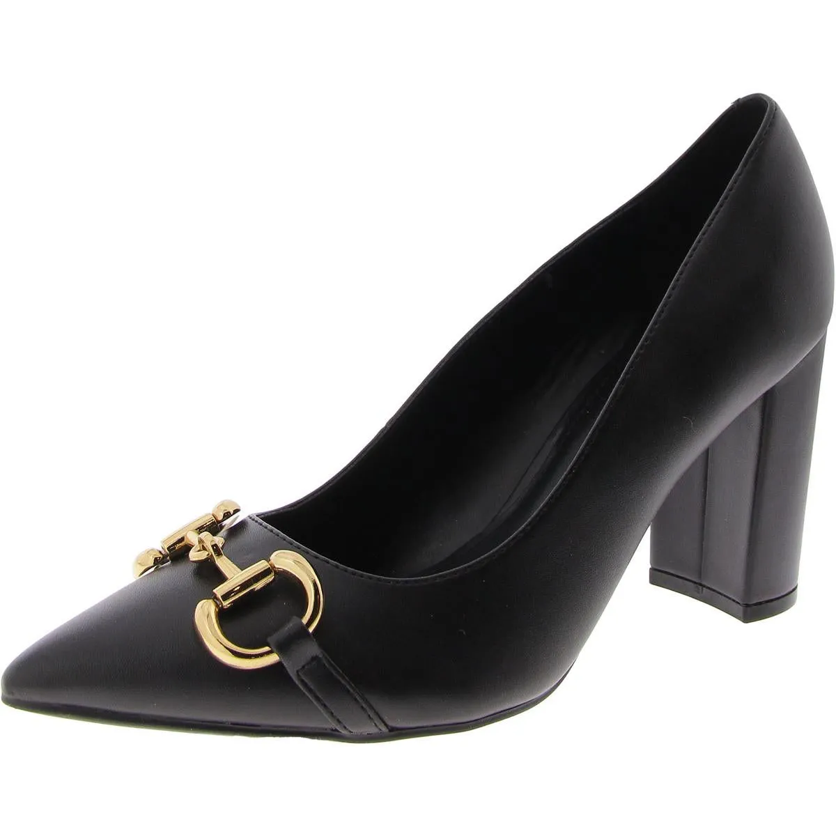 Gruff Womens Faux Leather Pointed Toe Pumps