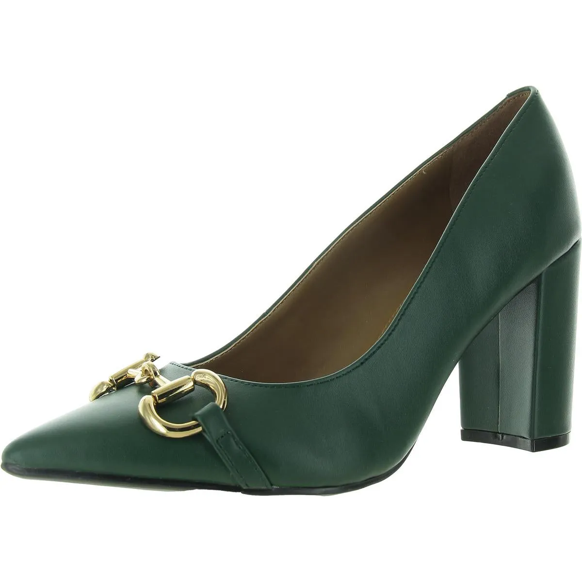 Gruff Womens Faux Leather Pointed Toe Pumps