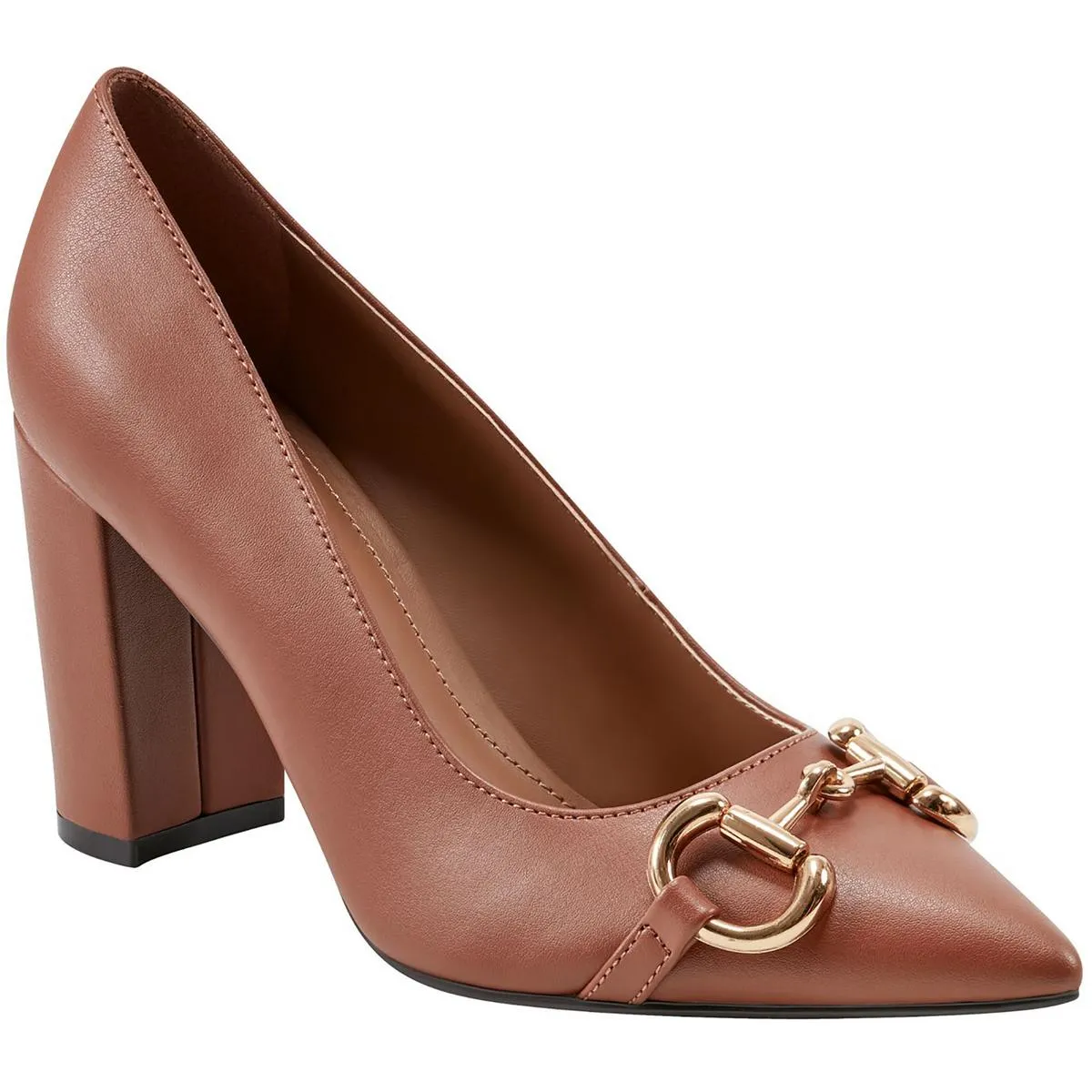 Gruff Womens Faux Leather Pointed Toe Pumps