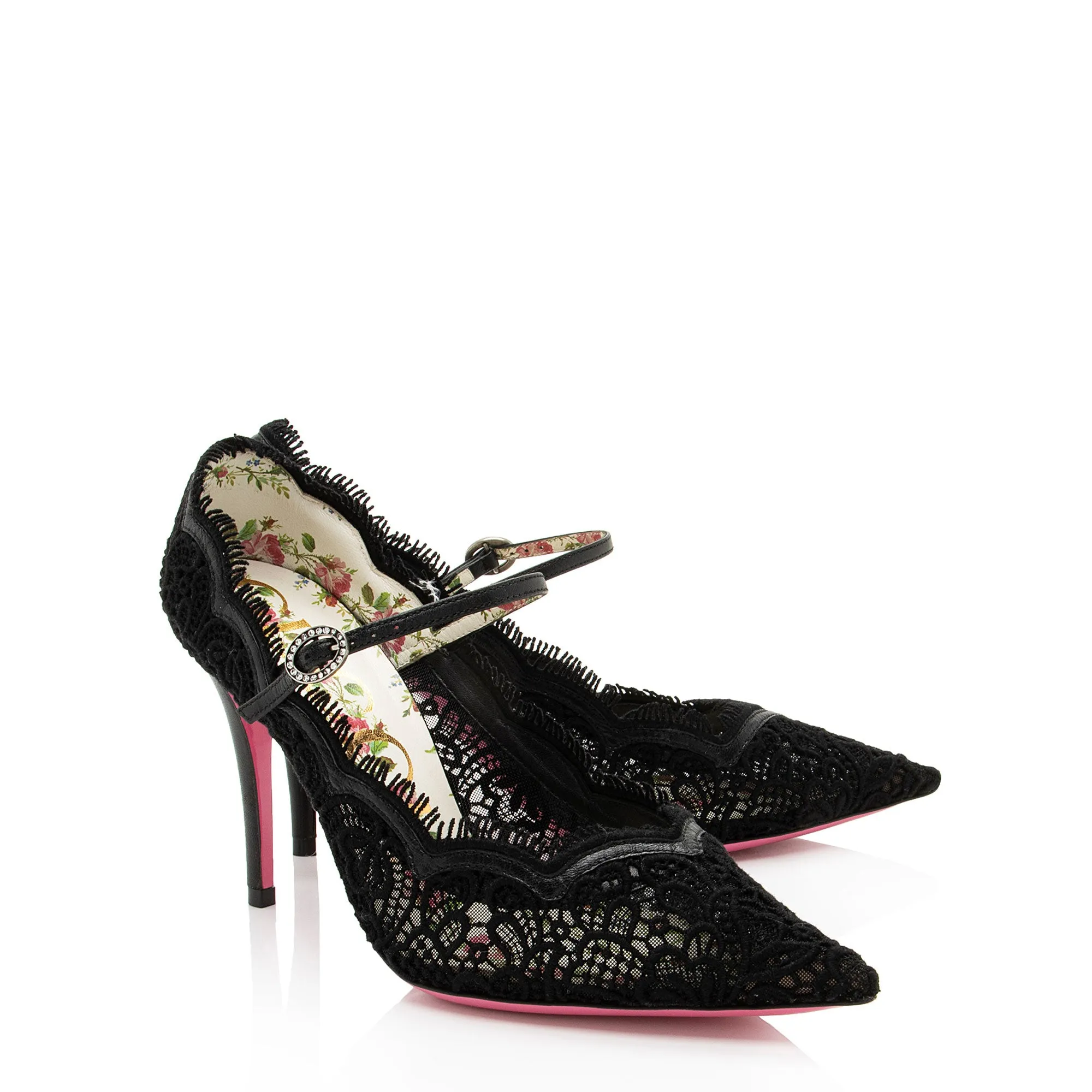 Gucci Lace Virginia Pumps