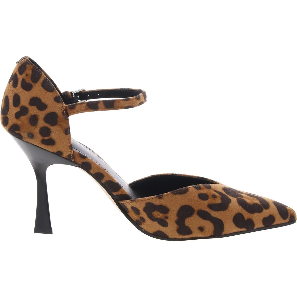 Haben  Womens Animal Print Faux Suede Ankle Strap