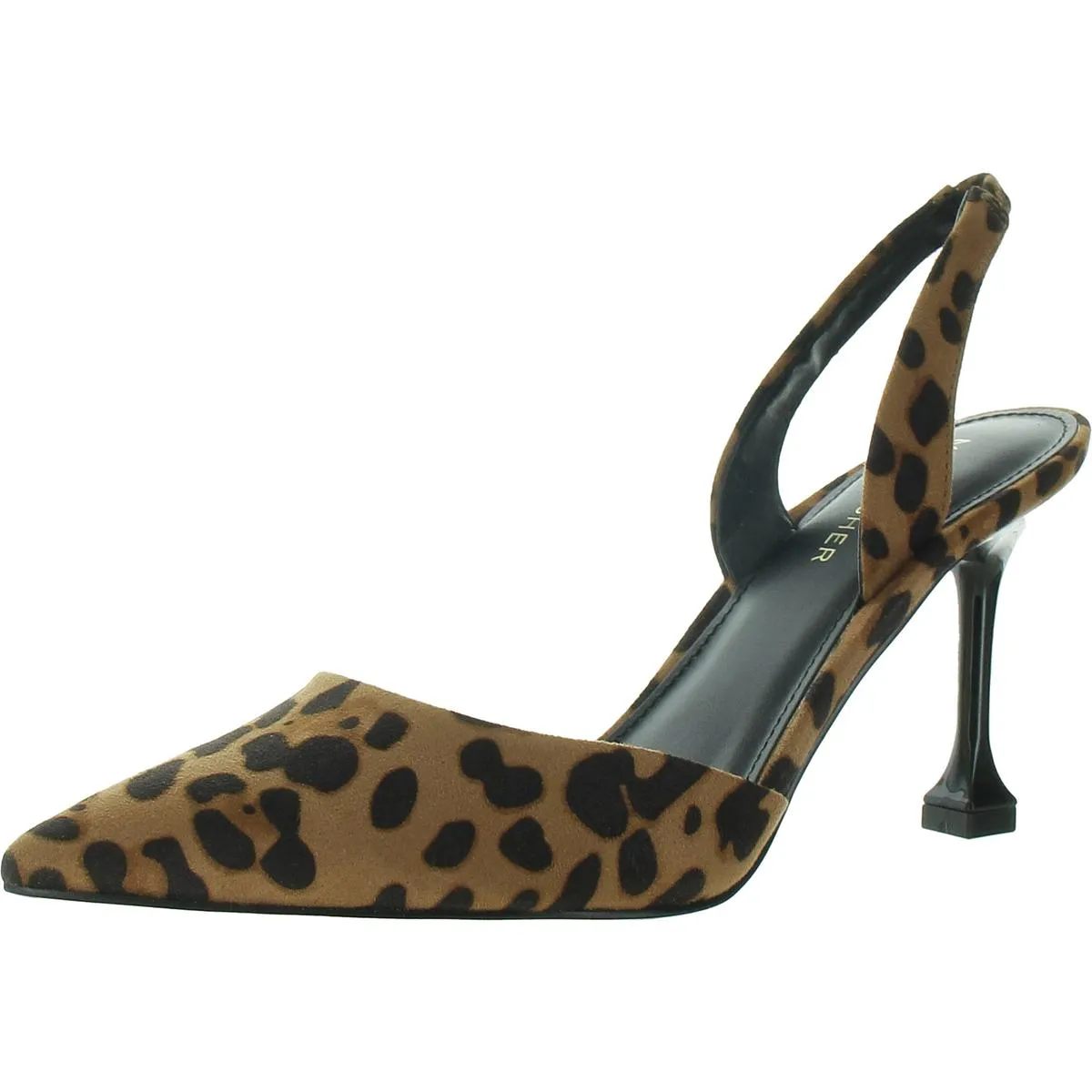 Hadya 2 Womens Faux Leather Pointed Toe Slingback Heels