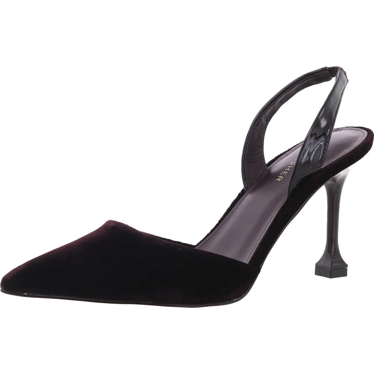Hadya 2 Womens Faux Leather Pointed Toe Slingback Heels