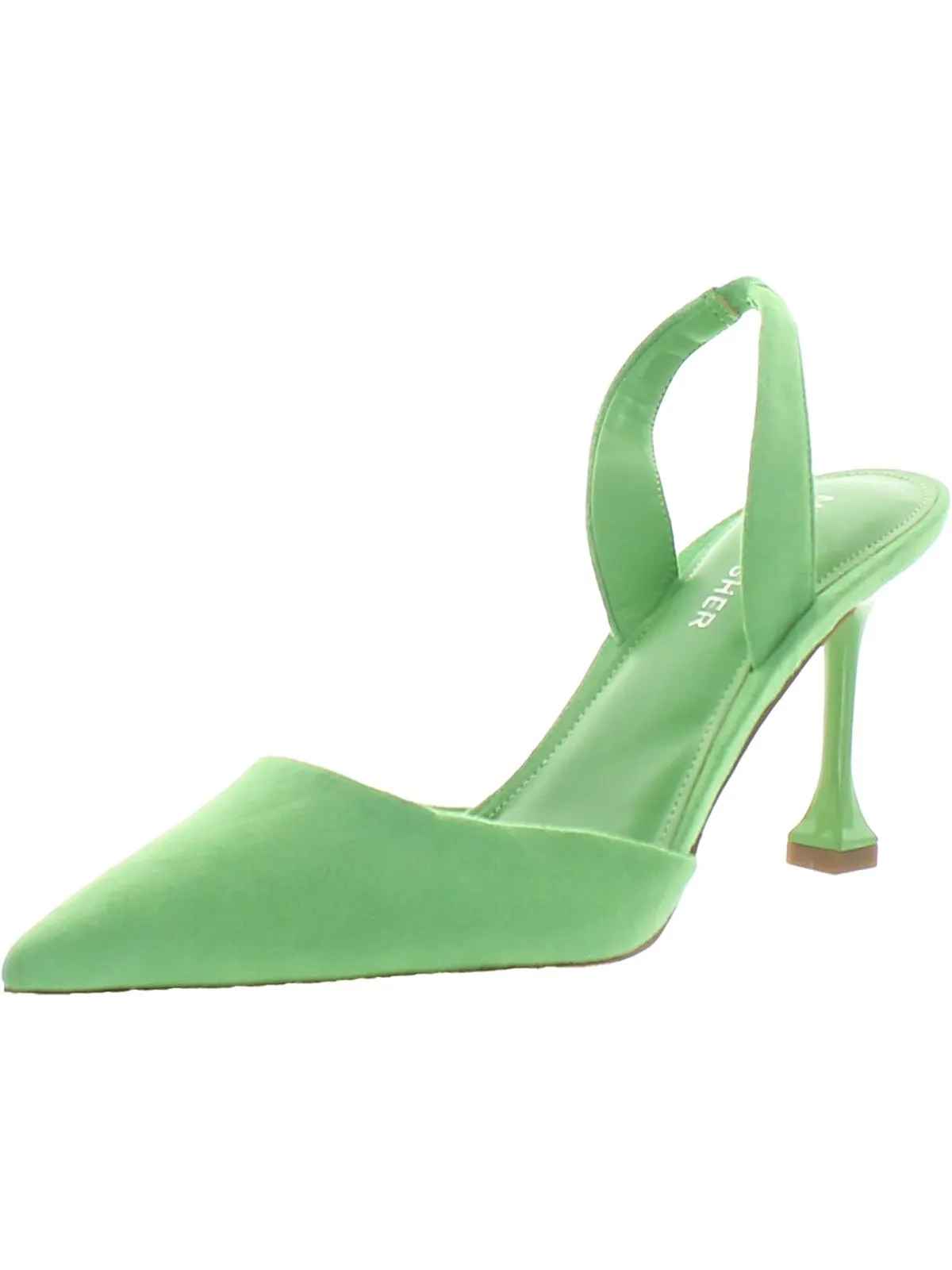 Hadya 2 Womens Faux Leather Pointed Toe Slingback Heels