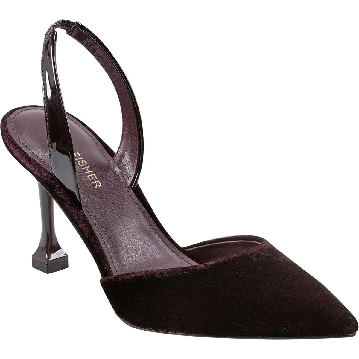 Hadya 2 Womens Faux Leather Pointed Toe Slingback Heels