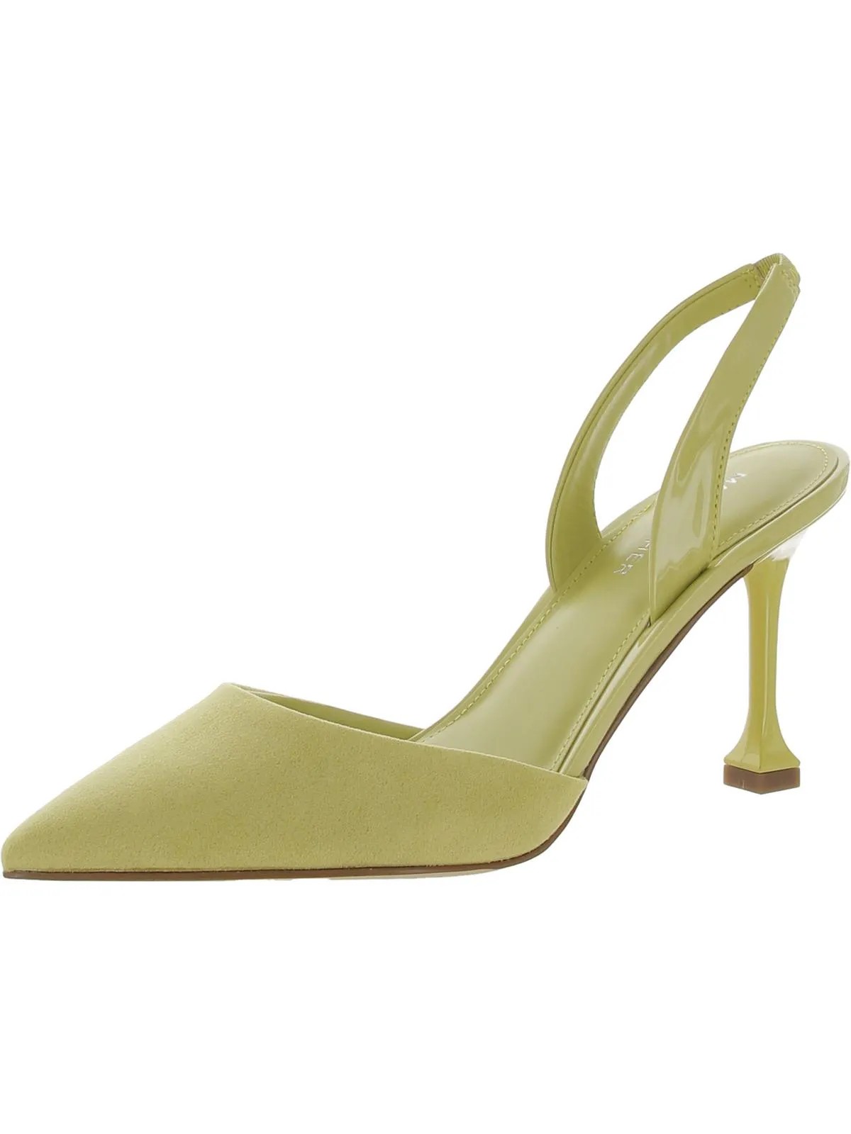 Hadya 2 Womens Faux Leather Pointed Toe Slingback Heels