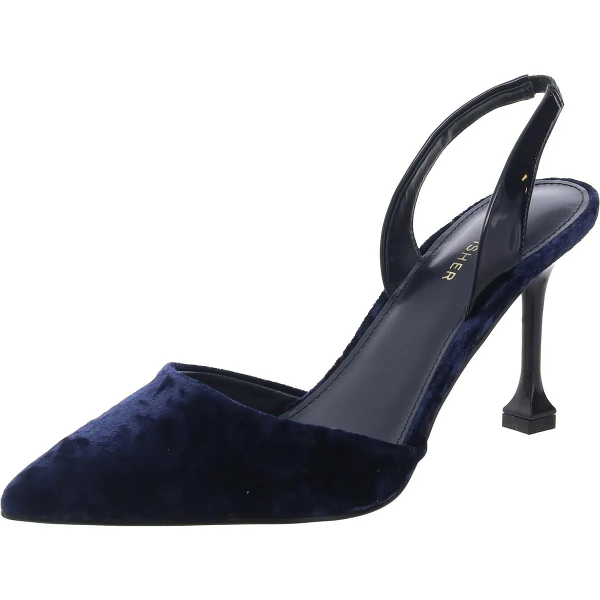 Hadya 2 Womens Faux Leather Pointed Toe Slingback Heels