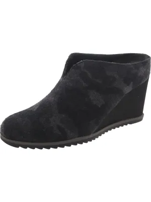 Haley-Mule Womens Wedges Faux Fur Mules