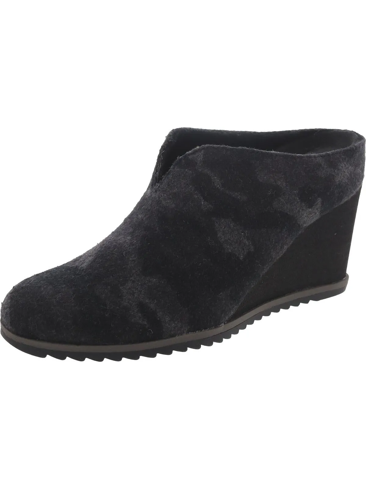 Haley-Mule Womens Wedges Faux Fur Mules