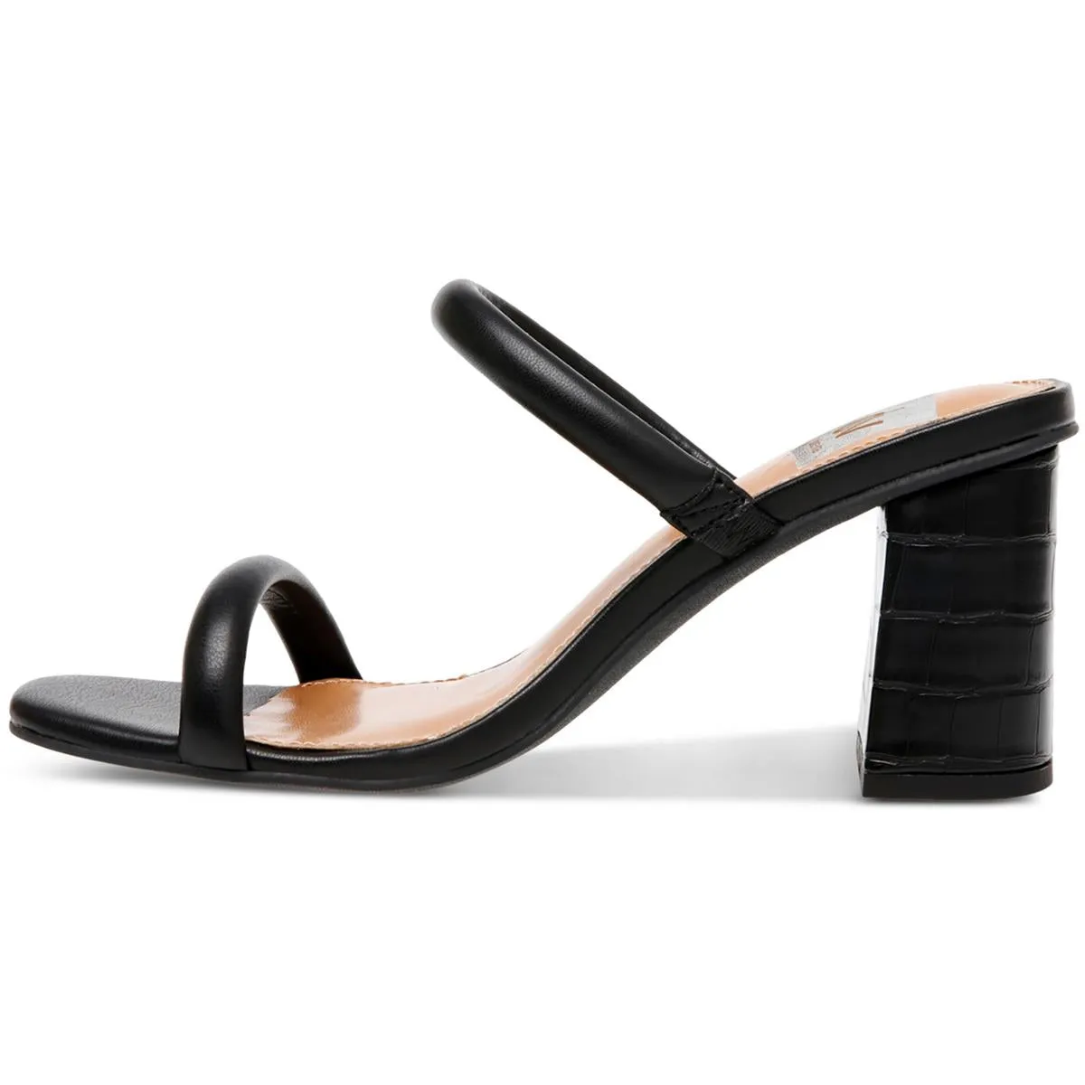 Halsty Womens Faux Leather Open Toe Pumps