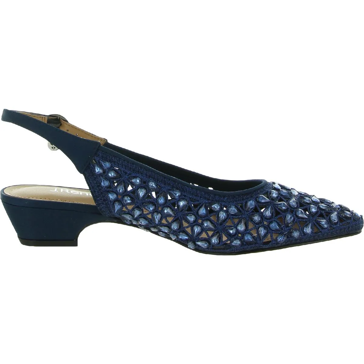 Hasini Womens Embellished Evening Slingback Heels