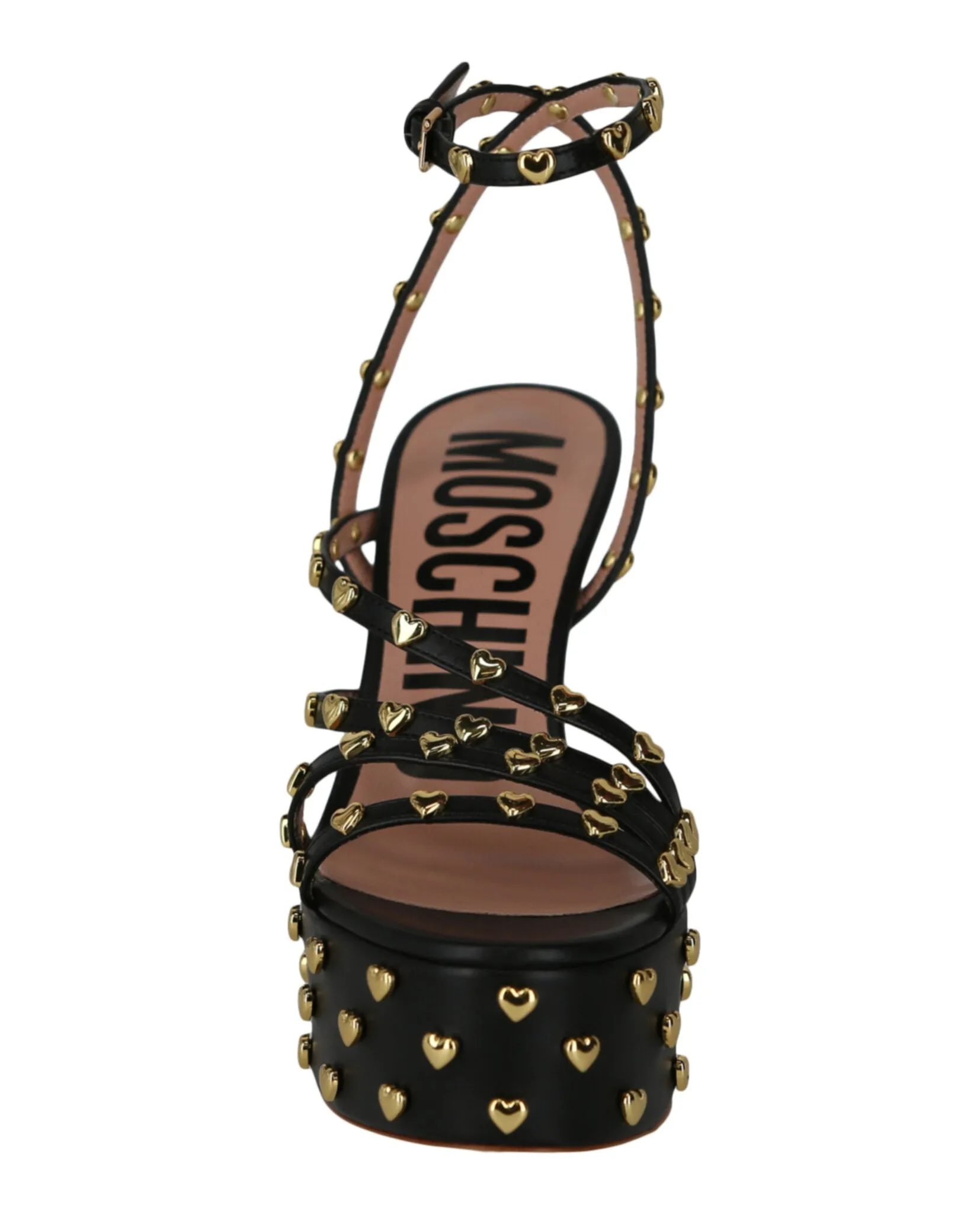 Heart Studded Platform Heels