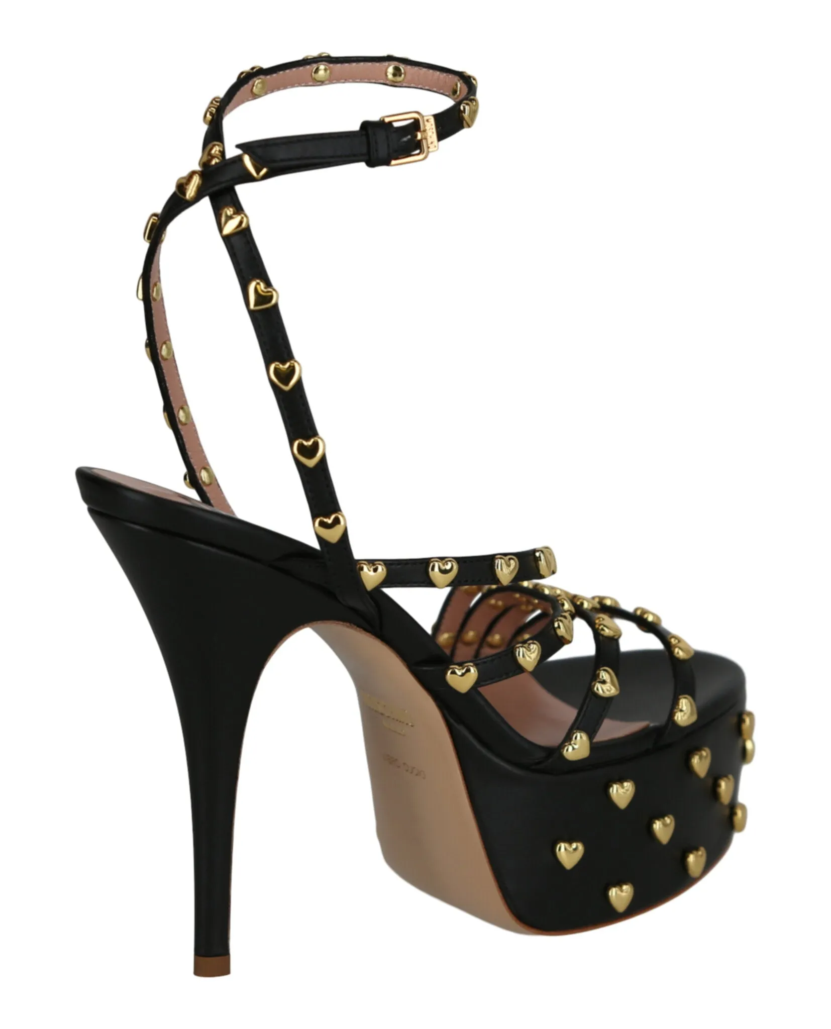 Heart Studded Platform Heels