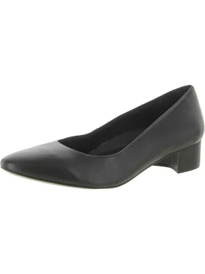 HEIDI II Womens Leather Slip On Block Heels