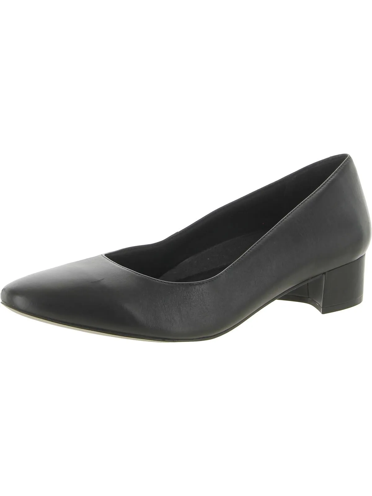 HEIDI II Womens Leather Slip On Block Heels