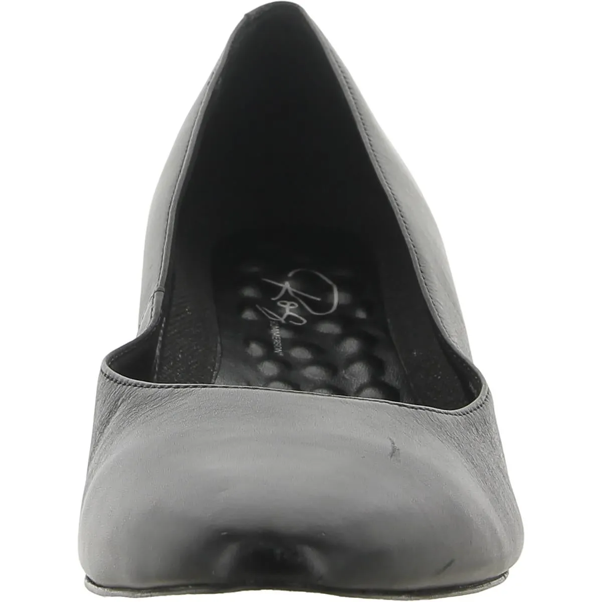 HEIDI II Womens Leather Slip On Block Heels