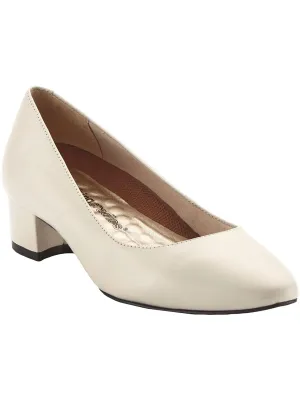 Heidi Womens Solid Slip on Block Heels