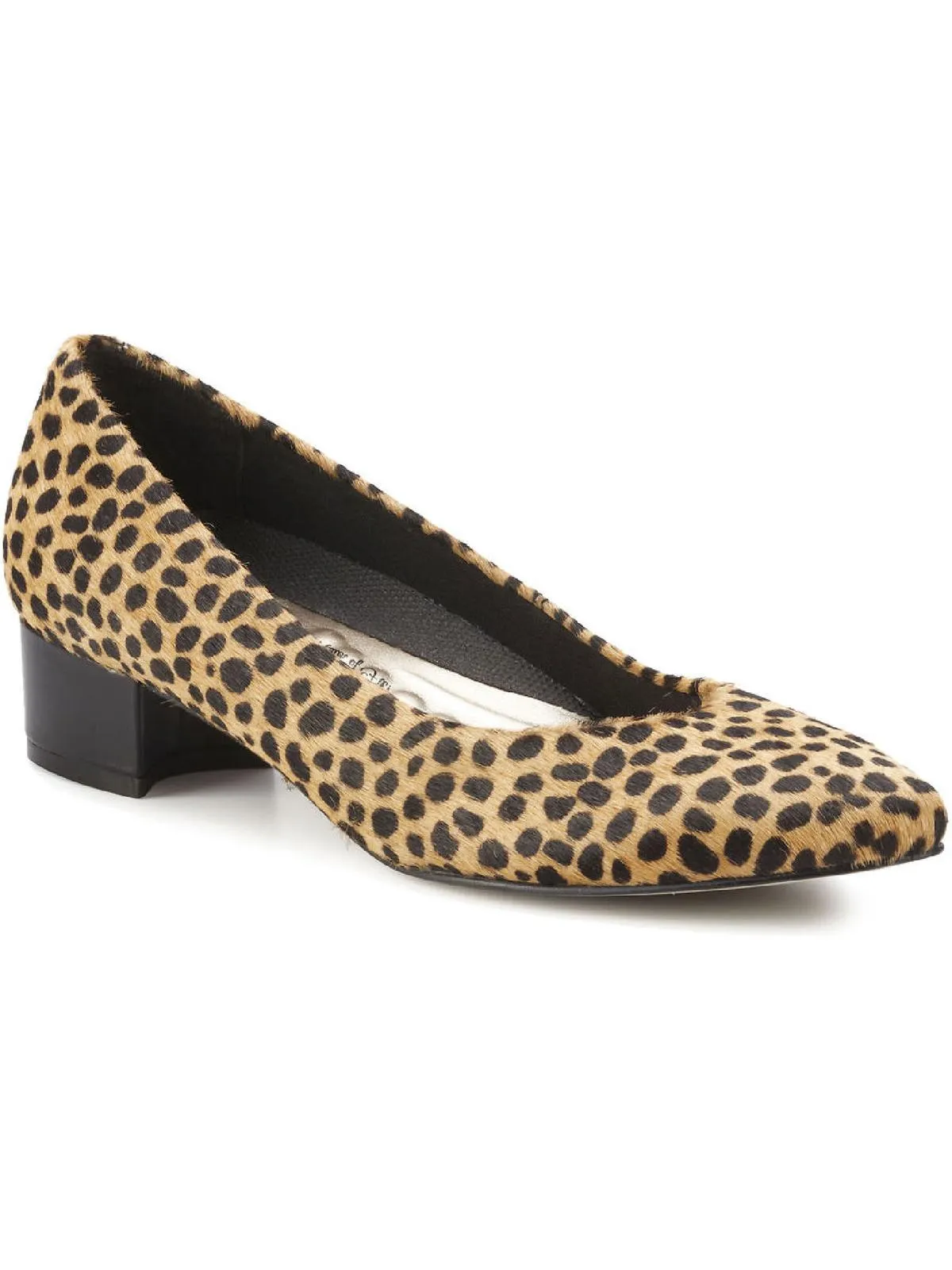 Heidi Womens Solid Slip on Block Heels