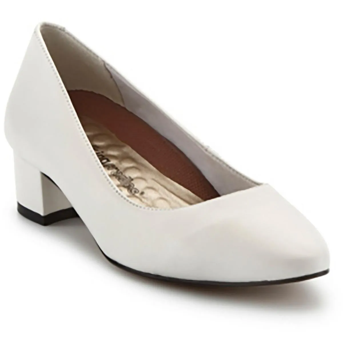 Heidi Womens Solid Slip on Block Heels
