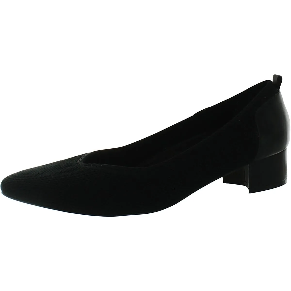 Hester Womens Stretch Block Kitten Heels