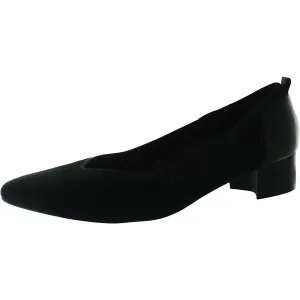 Hester Womens Stretch Block Kitten Heels