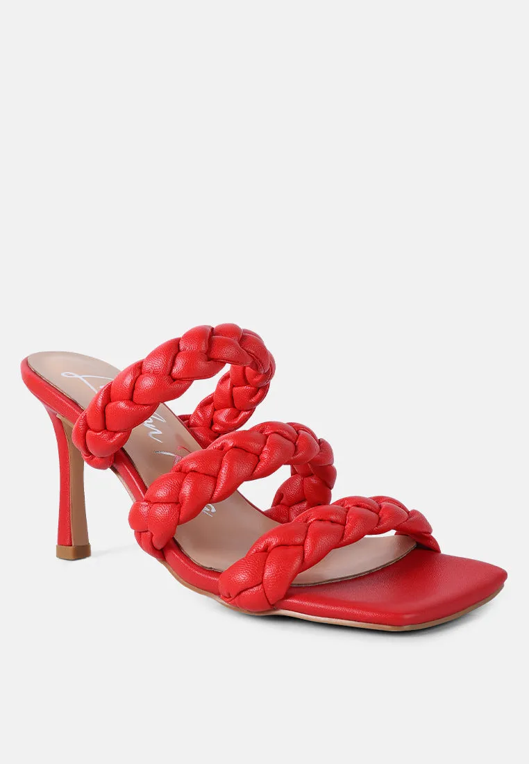 high bae pointed heel braided sandals