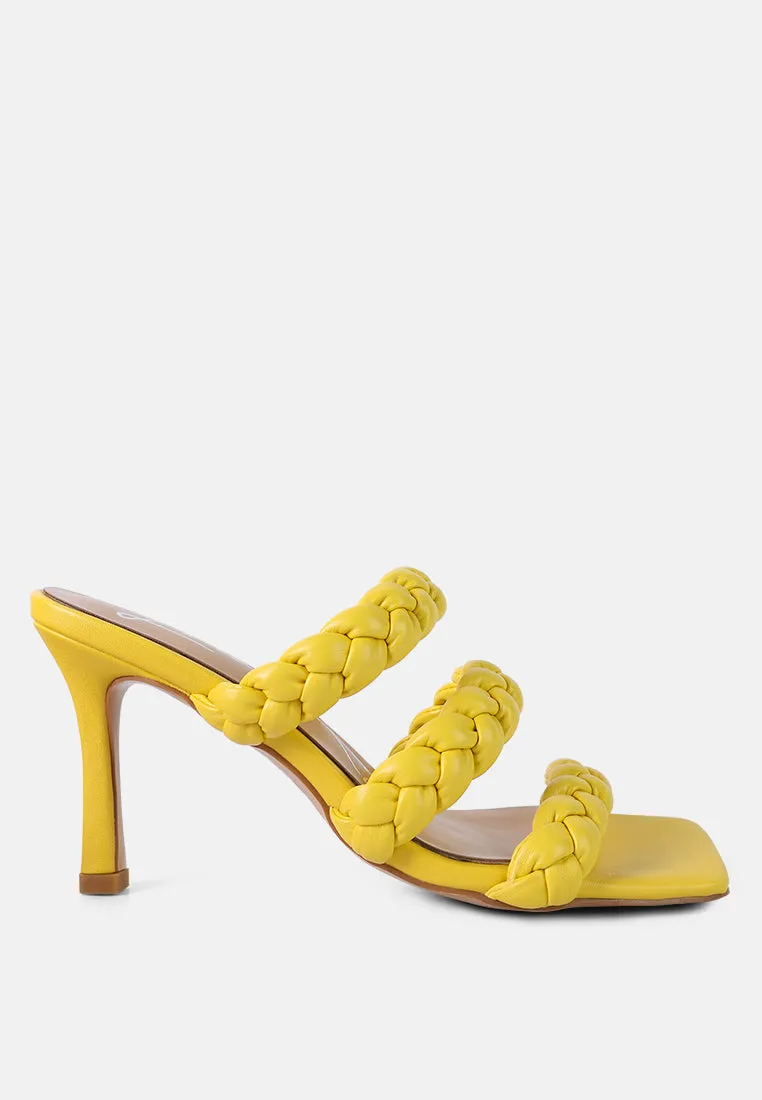 high bae pointed heel braided sandals