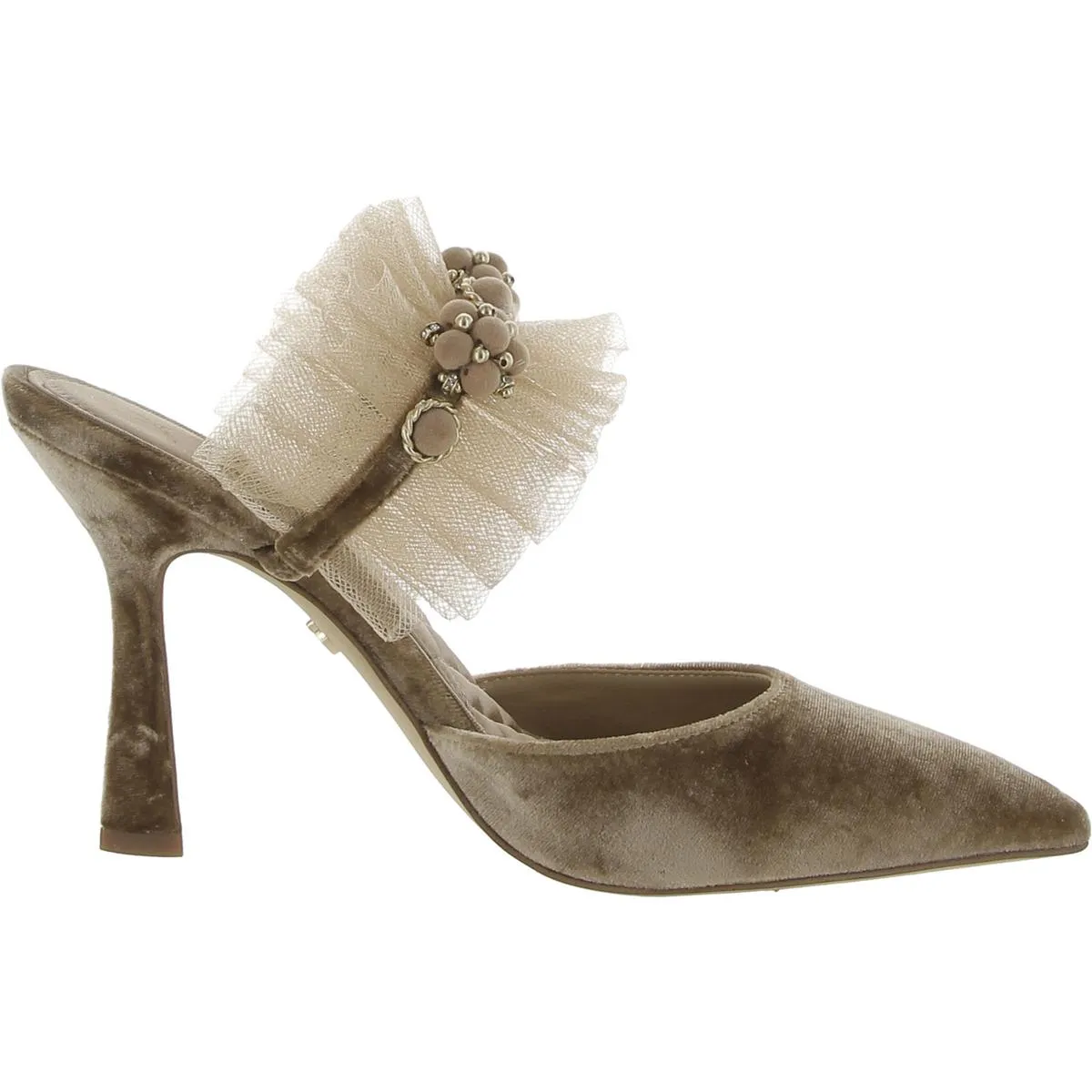 Hughes Womens Pointed Toe Slip-On Ankle Strap