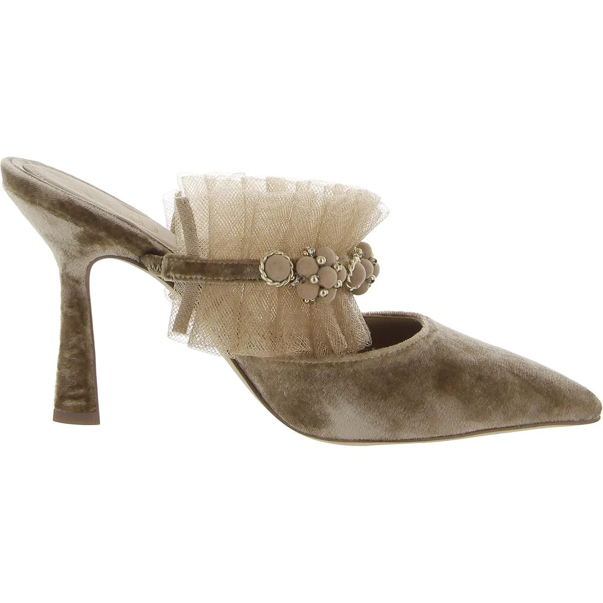 Hughes Womens Pointed Toe Slip-On Ankle Strap