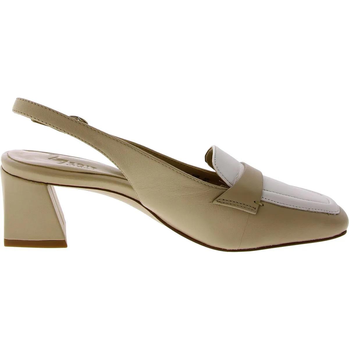 HUNNY Womens Leather Pointed toe Slingback Heels