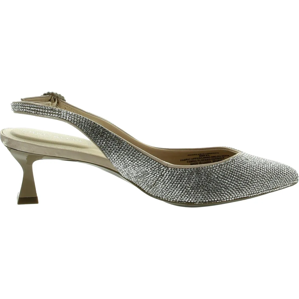 Idream Womens Padded Insole Man Made Slingback Heels