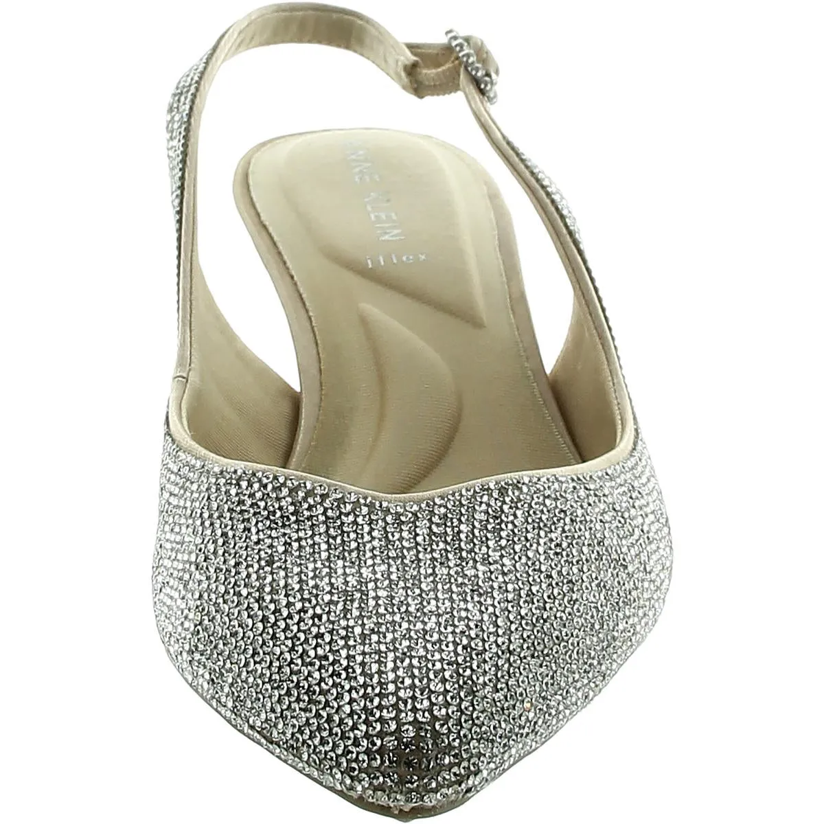 Idream Womens Padded Insole Man Made Slingback Heels