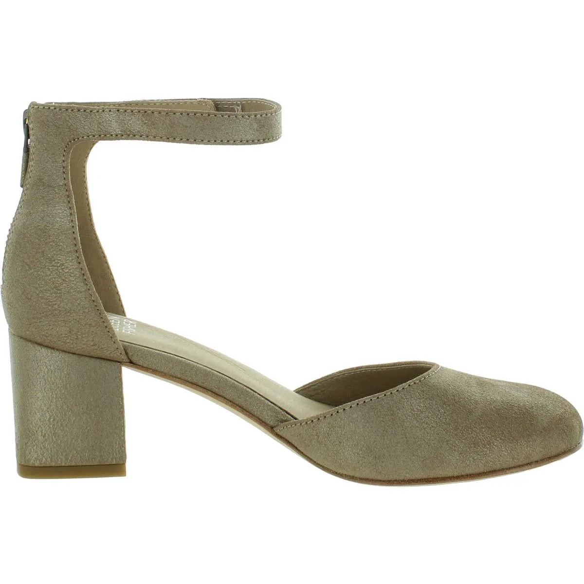 Indi Womens Leather Cushioned Footbed Pumps