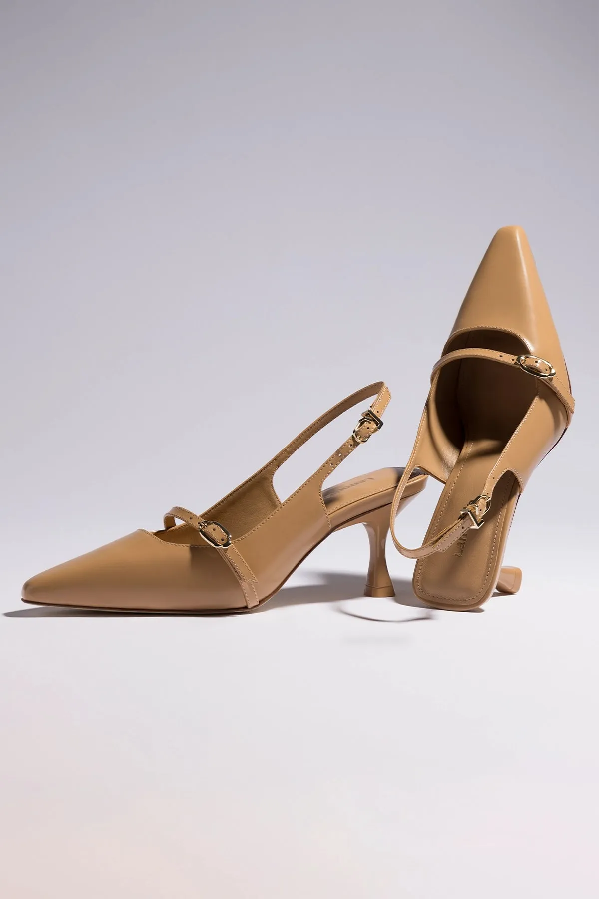 Ines Pump In Tan Leather