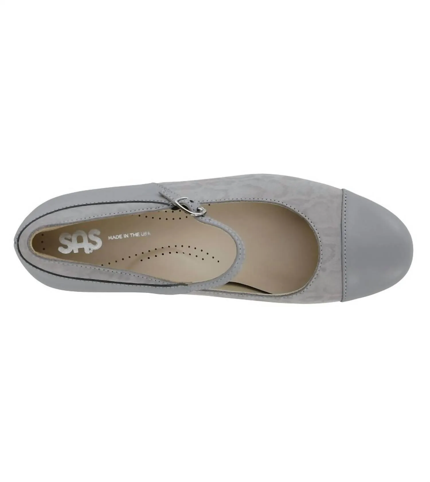 Isabel Mary Jane Heel - Double Wide In Grigio/snake