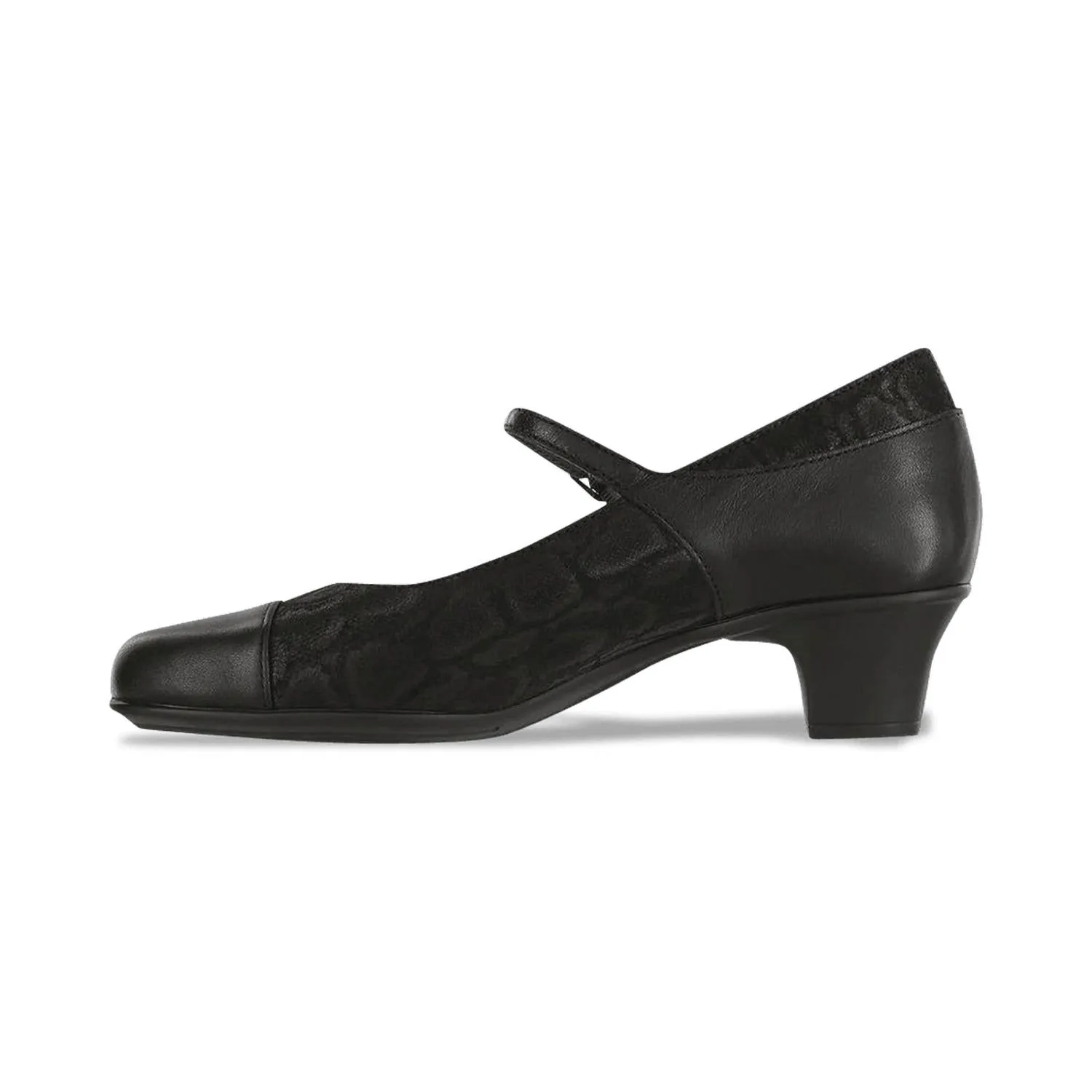 Isabel Mary Jane Shoes - Medium In Black/snake
