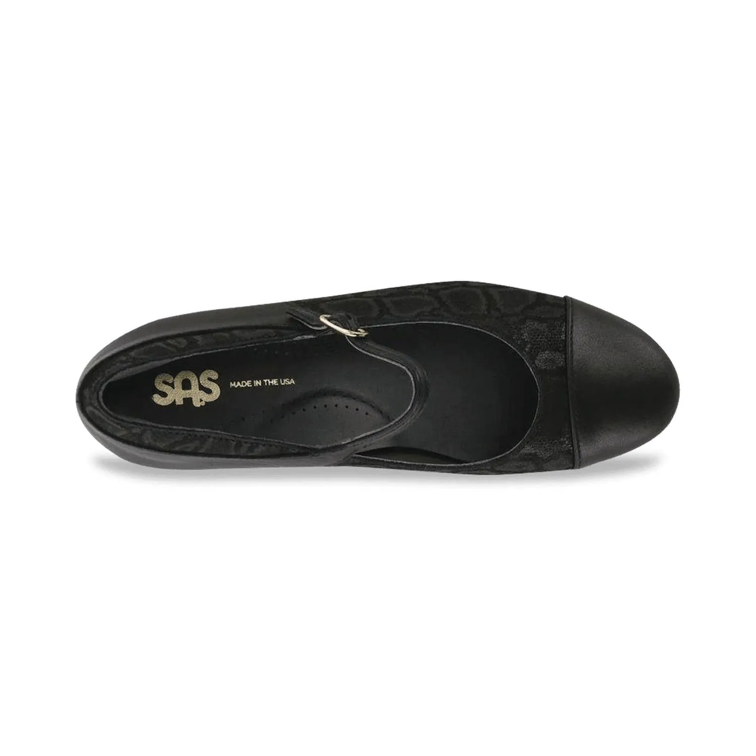 Isabel Mary Jane Shoes - Medium In Black/snake
