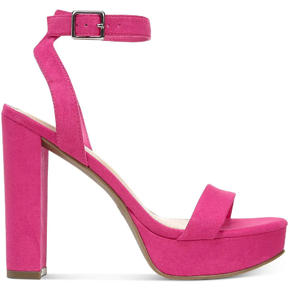 Ivy Womens Microfiber Ankle Strap Heels