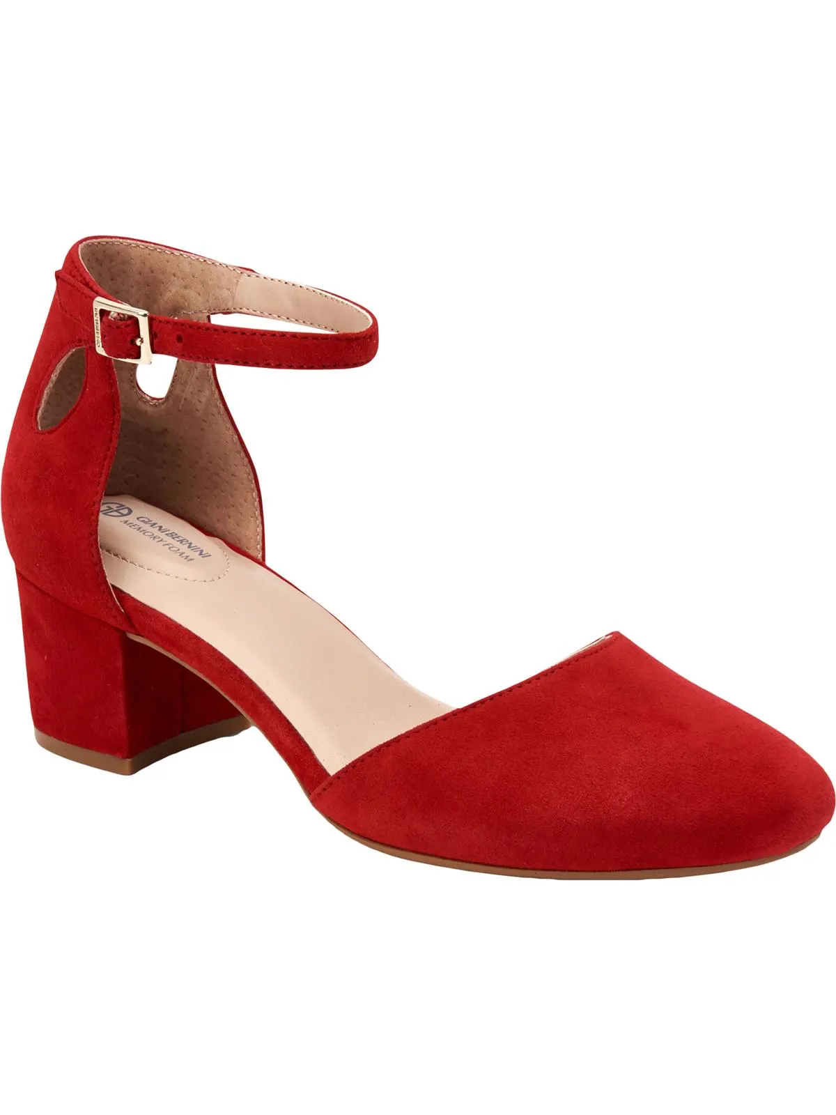 Izzee Womens Suede Ankle Strap D'Orsay Heels
