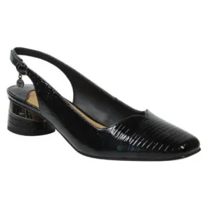 J. Renee Taveta Black Lizard Pump (Women's)