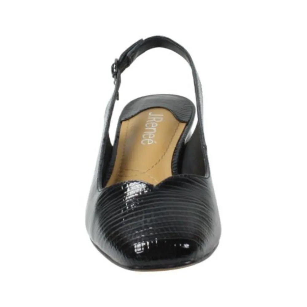 J. Renee Taveta Black Lizard Pump (Women's)